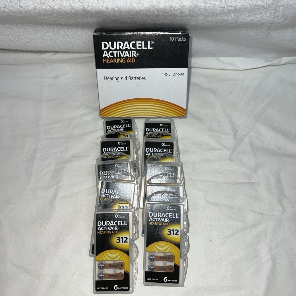 Duracell ActivAir Hearing Aid Batteries 10 Packs Of 6 Each Exp 11/2022